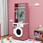 Lavadora De Brinquedo Cabideiro Quarto Infantil Branco Rosa [F066]