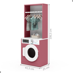Lavadora De Brinquedo Cabideiro Quarto Infantil Branco Rosa [F066]