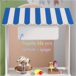 Lojinha Infantil Toldo Com Rodízios Branco Azul Vermelho [F066]