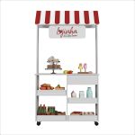 Lojinha Infantil Toldo Com Rodízios Branco Azul Vermelho [F066]