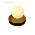 Luminária Led Decorativa Base Madeira Quarto Madeira Natural [F066]