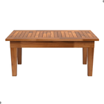 Mesa Centro 100x50 Ripada Madeira Rustica Castanho [F066]