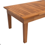 Mesa Centro 100x50 Ripada Madeira Rustica Castanho [F066]