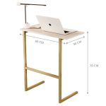 Mesa De Apoio Para Notebook Industrial Pérola Dourado [F066]