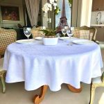 Toalha De Mesa Redondo 4 Lugares 160cm  Rudder Home Class Classico