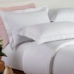 Jogo De Cama 200 Fios Festone Classico Kacyumara Branco/Rose