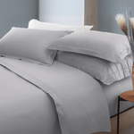 Jogo De Cama 200 Fios Festone Classico Kacyumara Cinza Ash