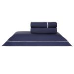 Jogo De Cama 300 Fios Lazio Kacyumara Marinho/Branco