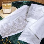 Kit 02 Toalhas Lavabo 100% Algodão Rafinatto Trussardi