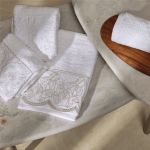 Kit 02 Toalhas Lavabo 100% Algodão Rafinatto Trussardi