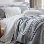Jogo De Cama 300 Fios Gardens Kacyumara Off-White/Verdes