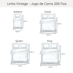 Jogo De Cama 200 Fios Vintage Kacyumara Linys