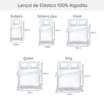Lençol de Elástico Malha 100% Algodão Sofee Kacyumara Off White