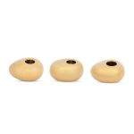 Jogo Porta Velas 3 Peças Dourado