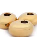 Jogo Porta Velas 3 Peças Dourado