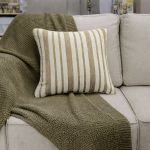 Almofada Listrada Monaco Kacyumara Off White e Taupe