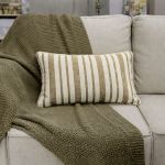 Almofada Listrada Monaco Kacyumara Off White e Taupe