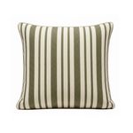 Almofada Listrada Monaco Kacyumara Off White e Verde Musgo