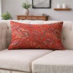 Almofada Windsor Kacyumara Arabesco Vermelho