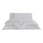 Jogo De Cama 300 Fios Tramare Kacyumara Branco/Gold