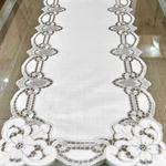 Trilho De Mesa Egito Branco Alexandria