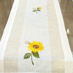 Trilho De Mesa Linho Rústico Amarelo