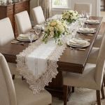 Trilho De Mesa Grego Branco/Bege