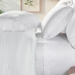 Kit 02 Fronhas 300 Fios 50x70 Kacyumara Bordado Chantelle Branco/Branco