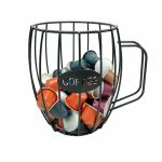 Porta Cápsula Caneca Coffee 20x18x16cm Preto