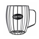 Porta Cápsula Caneca Coffee 20x18x16cm Preto