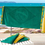 Toalha De Praia 100% Algodão 70x140cm Bandeira Brasil