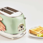 Torradeira Elétrica Vintage Verde  6 Níveis de Tostagem 750W Ariete