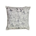 Almofada Decorativa 45x45cm Folhas Marinho