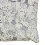 Almofada Decorativa 45x45cm Folhas Marinho