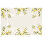 Toalha De Mesa Estampada 2 Lugares 74x74cm Limões Linho
