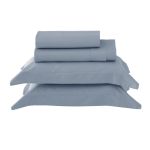 Jogo De Cama 300 Fios Satinée Kacyumara Blue Jeans