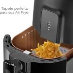 Tapete Protetor de Silicone para Air Fryer Quadrado 18,5cm