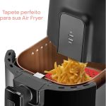 Tapete Protetor de Silicone para Air Fryer Quadrado 18,5cm
