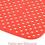 Tapete Protetor de Silicone para Air Fryer Quadrado 18,5cm