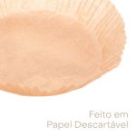 Kit 50 Tapetes Redondos Air Fryer Papel Descartável 18,5cm
