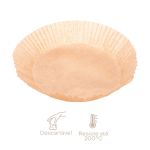 Kit 50 Tapetes Redondos Air Fryer Papel Descartável 18,5cm