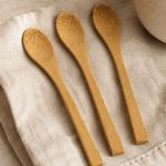 Kit 3 Colheres de Bambu 16cm