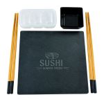 Jogo de 5 peças para Sushi em Ardósia e Bambu
