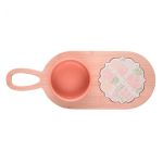 Kit 3 Peças Petisqueira com Bandeja e Tábua Floral Bambu