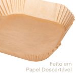 Kit 50 Formas de Papel Descartável para Air Fryer 16 x 16 x 4,5cm