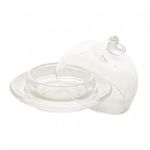 Manteigueira de Cristal Pássaro 9,5cm x 6,5cm