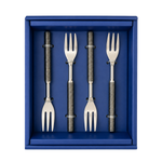 Kit 4 Garfos de Petisco de Aço Inox Espiral 