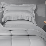Colcha Bambu Bali Nature 400 Fios Kacyumara Prata