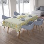 Toalha De Mesa   6 Lugares 146X240cm Vêneto Limão Siciliano