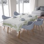 Toalha De Mesa  6 Lugares 146X240cm Vêneto Folhas